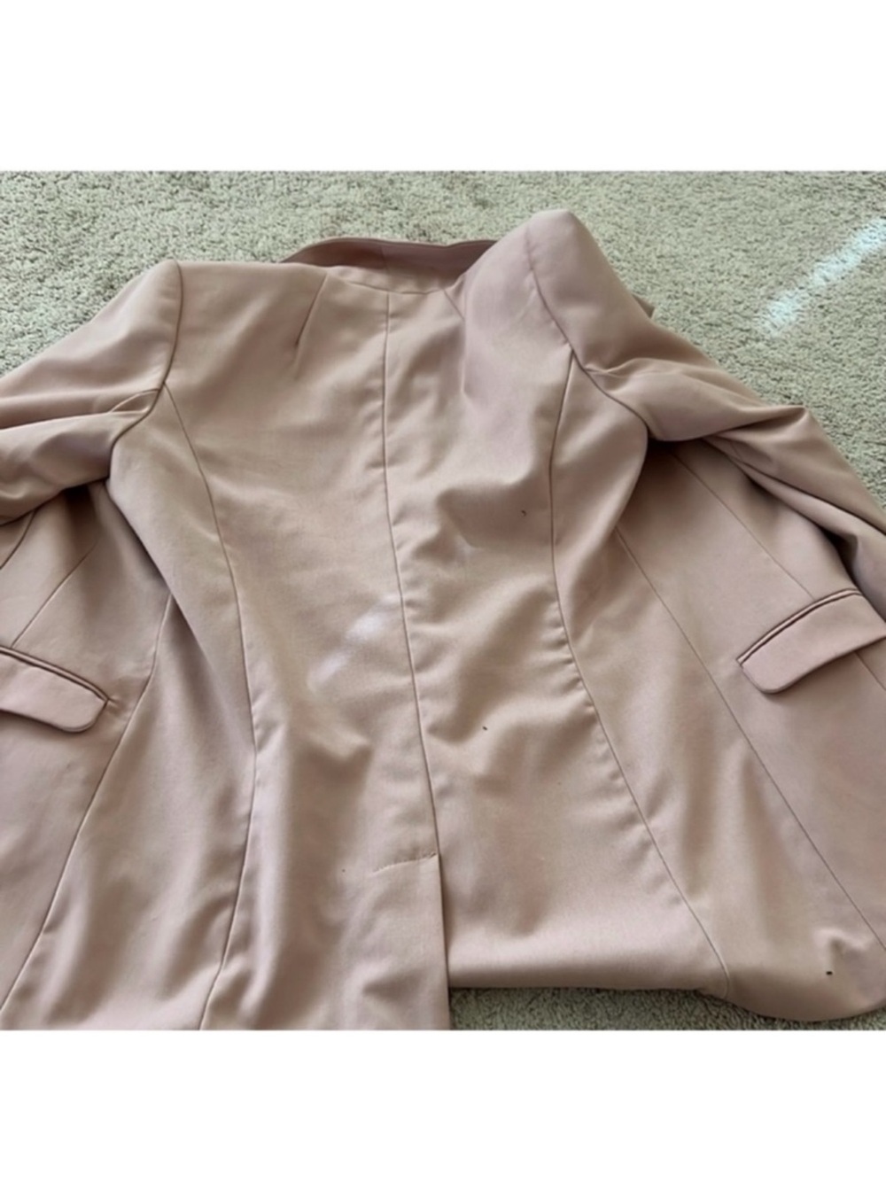Womens Blush Pink Tailored Blazer H&M Jacket - Picture 4 of 7